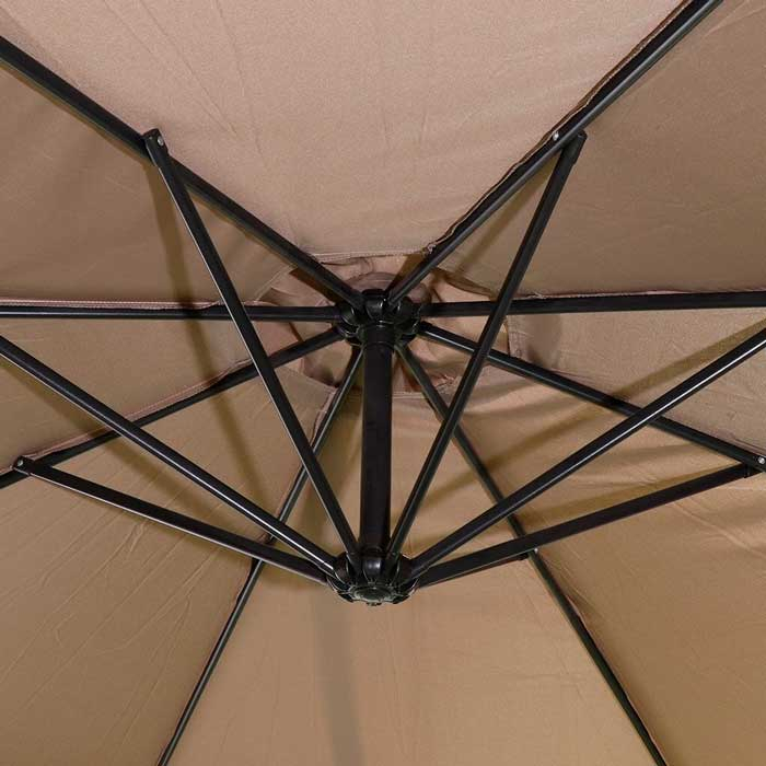 Садовый зонт с боковой опорой 3м. коричневый