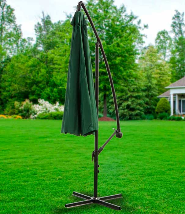 Садовый зонт с боковой опорой 3м. зеленый