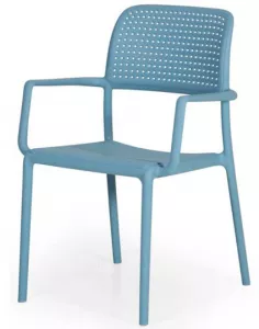 Кресло пластиковое, голубой