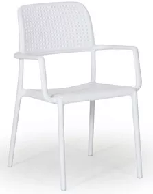 Кресло пластиковое стопируемое из Италии, белый