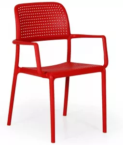 Кресло пластиковое Bora, красный