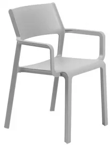 Кресло пластиковое, светло-серый