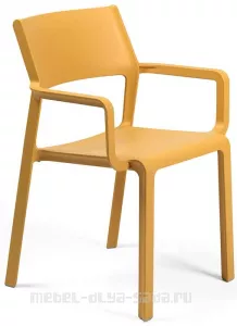 Кресло пластиковое, желтый
