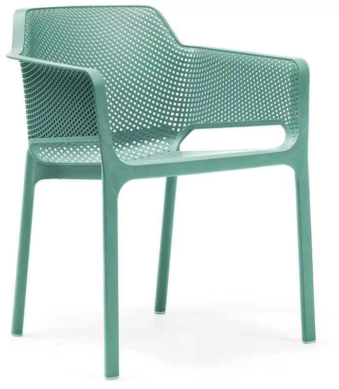 Пластиковое кресло для дачи, зеленое