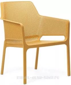 Кресло из пластика Net relax, желтый