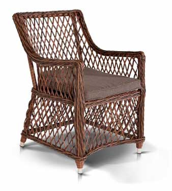 Кресло из искусственного ротанга Latte, коричневый