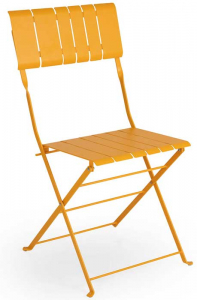 Складной стул из стали Bradano, желтый