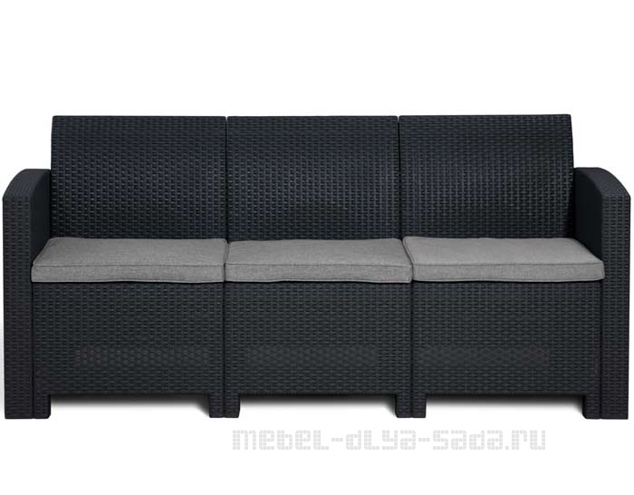Пластиковый диван с имитацией ротанга