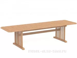 Большой деревянный стол из массива ироко