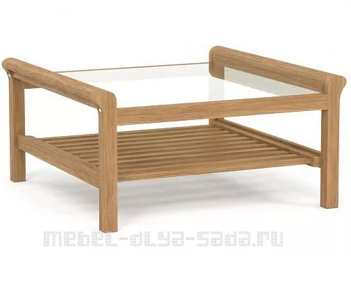 Уличный стол журнальный из массива ироко купить